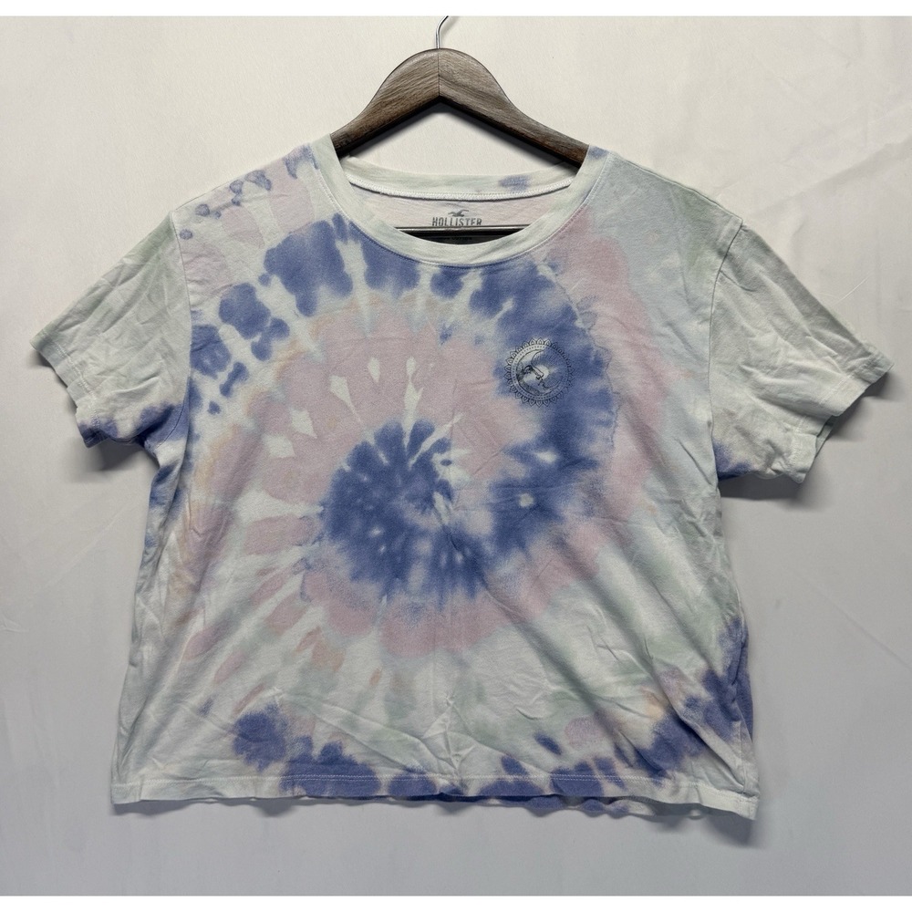Hollister T Shirt Women Medium Multicolor Swirl Tie Dye Graphic Love By The Moon